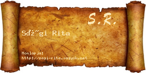 Sági Rita névjegykártya